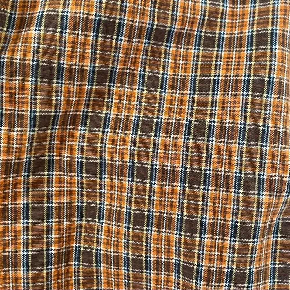 Columbia Long Sleeve Button Down Shirt Men’s Sz Med Orange/Brown - Picture 4 of 5